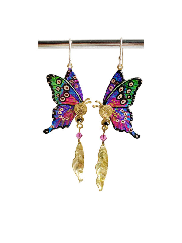 Butterfly Earrings Barcelona - Handcrafted - Jewelry Art by Mim - Mitzie Mee Shop