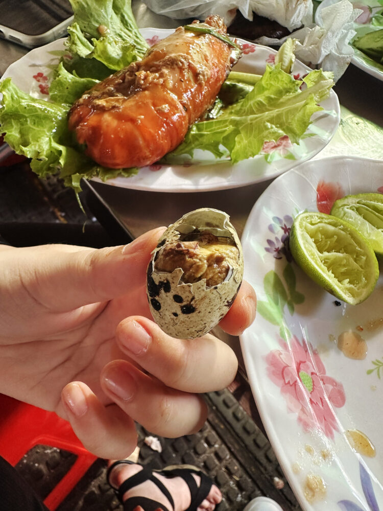 Quail Eggs Hard boiled or Balut Phnom Penh Street Food