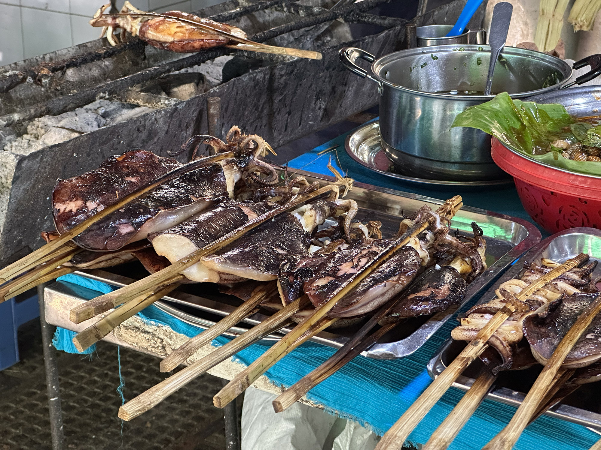 Grilled Squid, Phnom Penh STreet Food