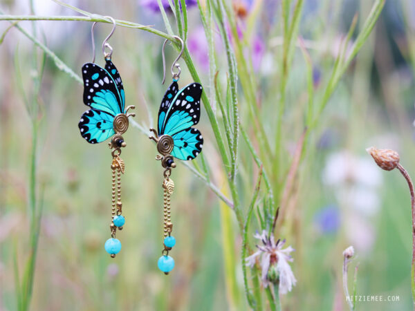 Butterfly Earrings Stockholm - Handcrafted - Jewelry Art by Mim - Mitzie Mee Shop