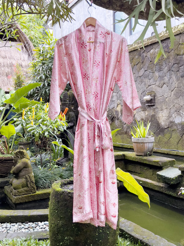 Pink Silk Robe - Ketut Riyani - Fair Fashion from Bali - Mitzie Mee Shop