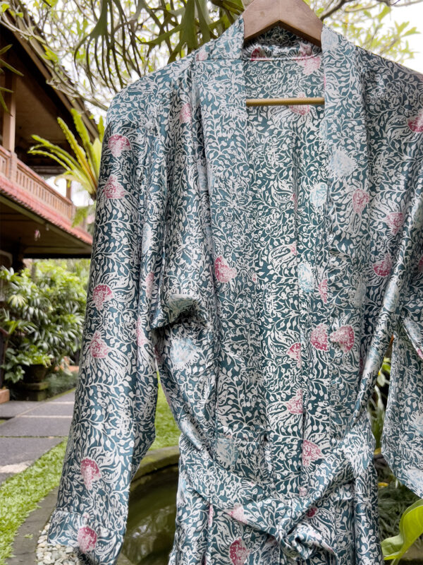 Aqua Green Robe - Ketut Riyani - Fair Fashion from Bali - Mitzie Mee Shop