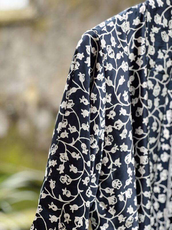 Dark Blue Silk Robe - Ketut Riyani - Fair Fashion from Bali - Mitzie Mee Shop