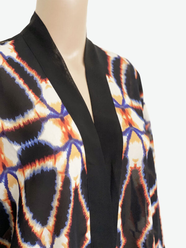 Chiffon Short Robe - Black & Orange - (h)A.N.D. Fair Fashion - Mitzie Mee Shop