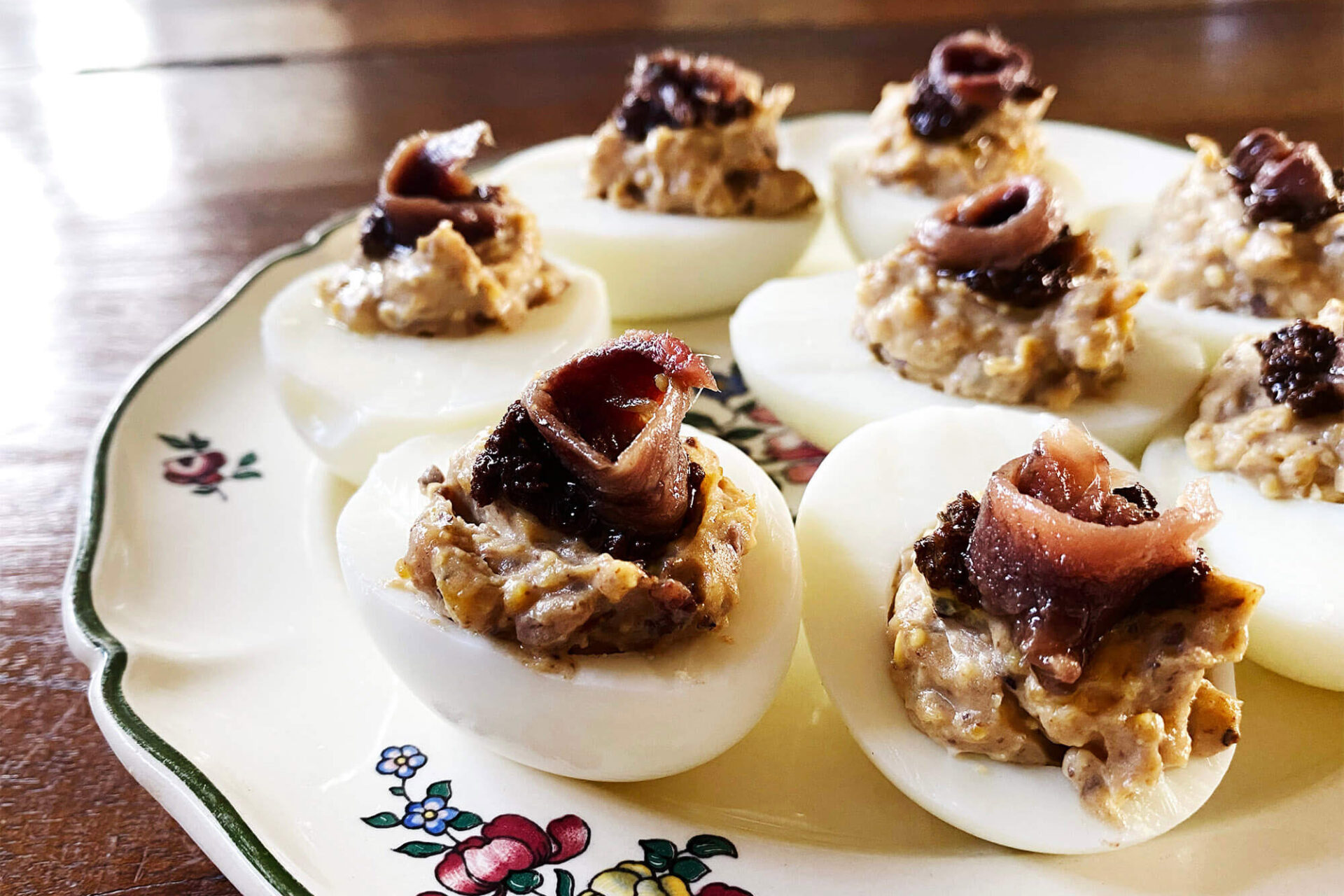 Deviled Eggs with Anchovy & Tapenade Recipe Mitzie Mee
