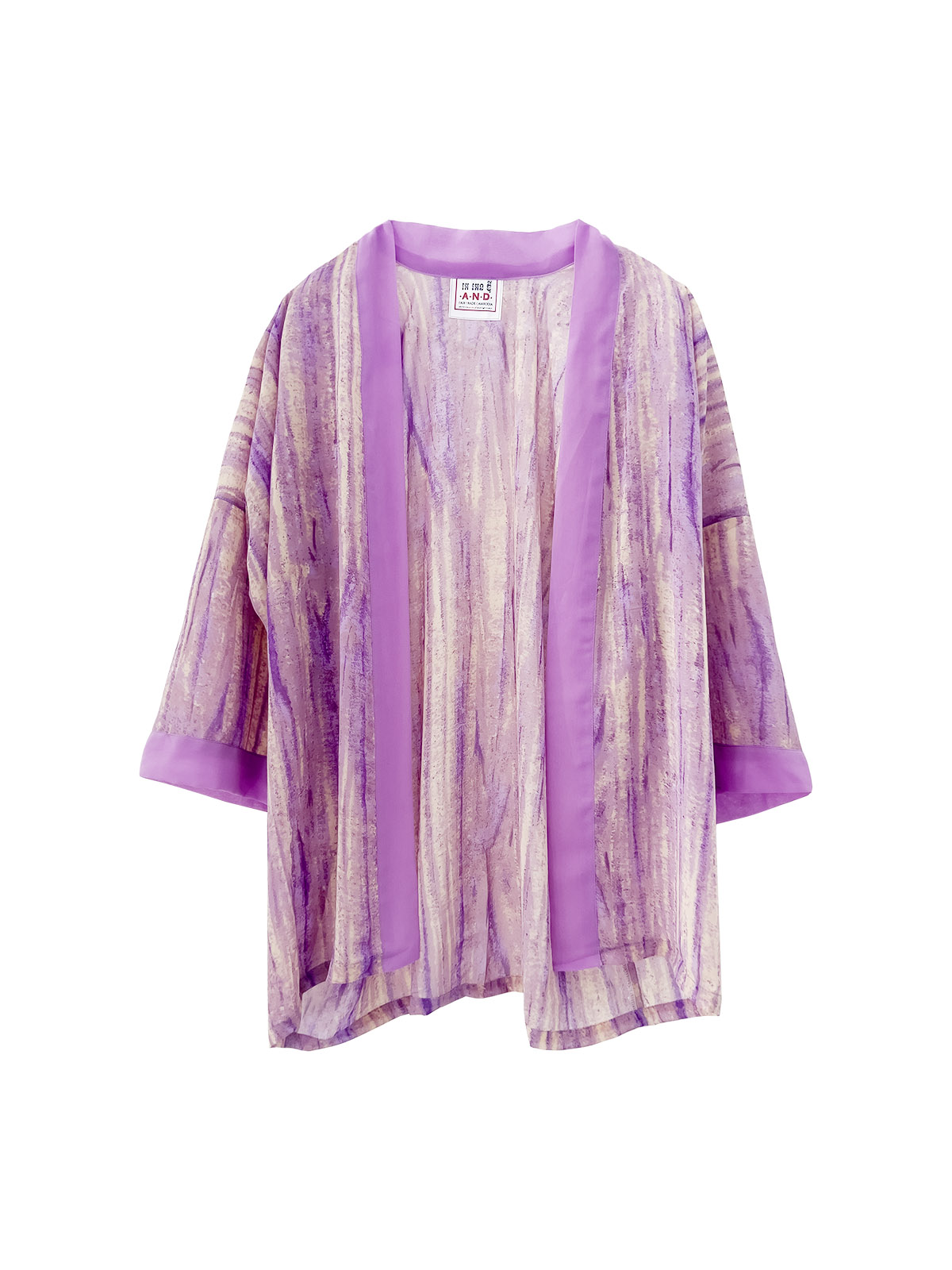 Chiffon Short Robe - Shades of Purple - (h)A.N.D. Fair Fashion - Mitzie Mee Shop