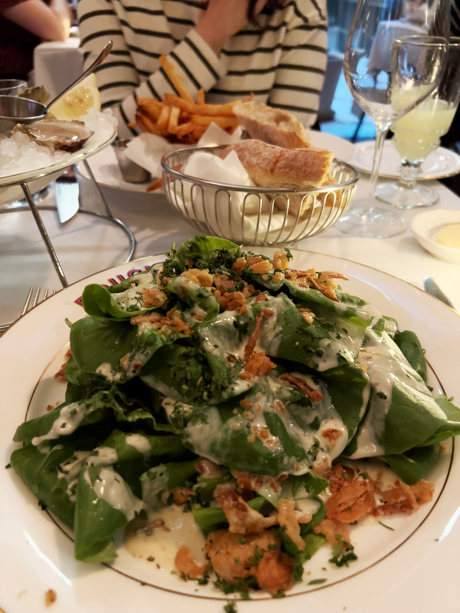 NYC: La Grande Boucherie - Oysters, steak frites and hot tea