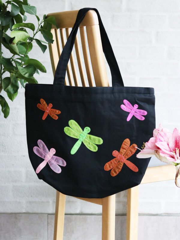 Dragonflies Tote Bag Black - Fair Fashion - CWSG - Mitzie Mee Shop