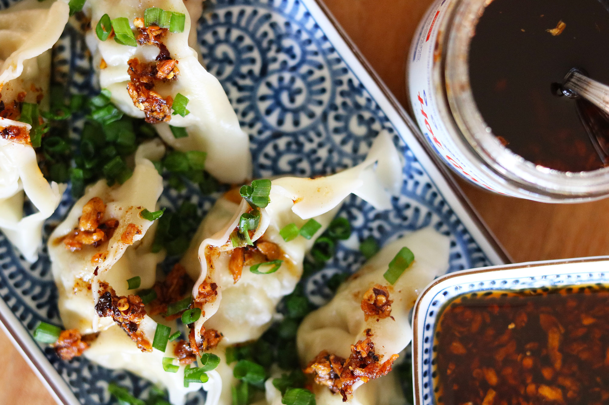 10-minute meal: Dumplings with Hot Garlic Chili Crisp