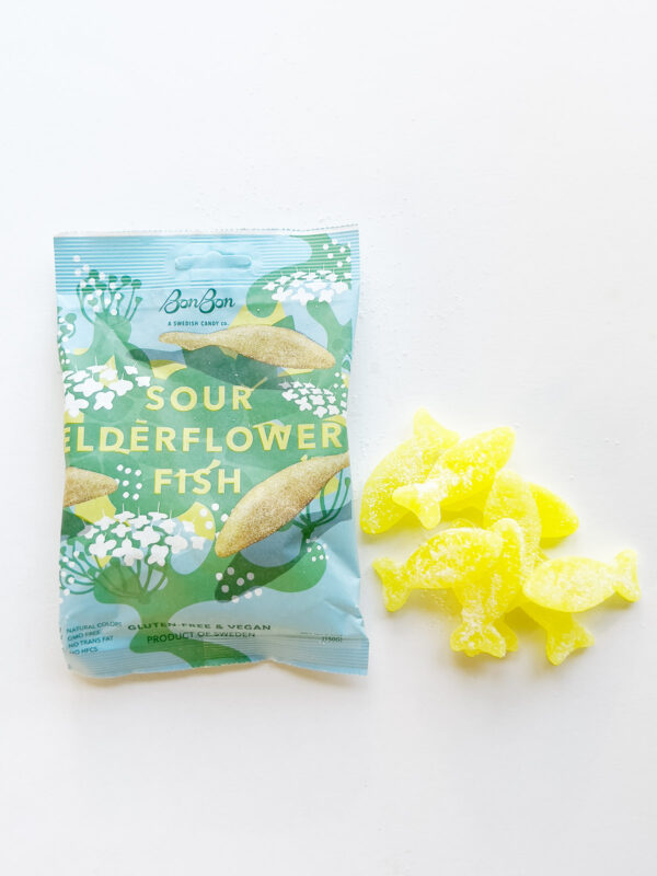 Sour Elderflower Fish - Gourmet gummies from Sweden - BonBon NYC