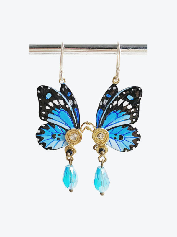 Butterfly Earrings Helsinki - Blue - Jewelry Art by Mim - Mitzie Mee Shop