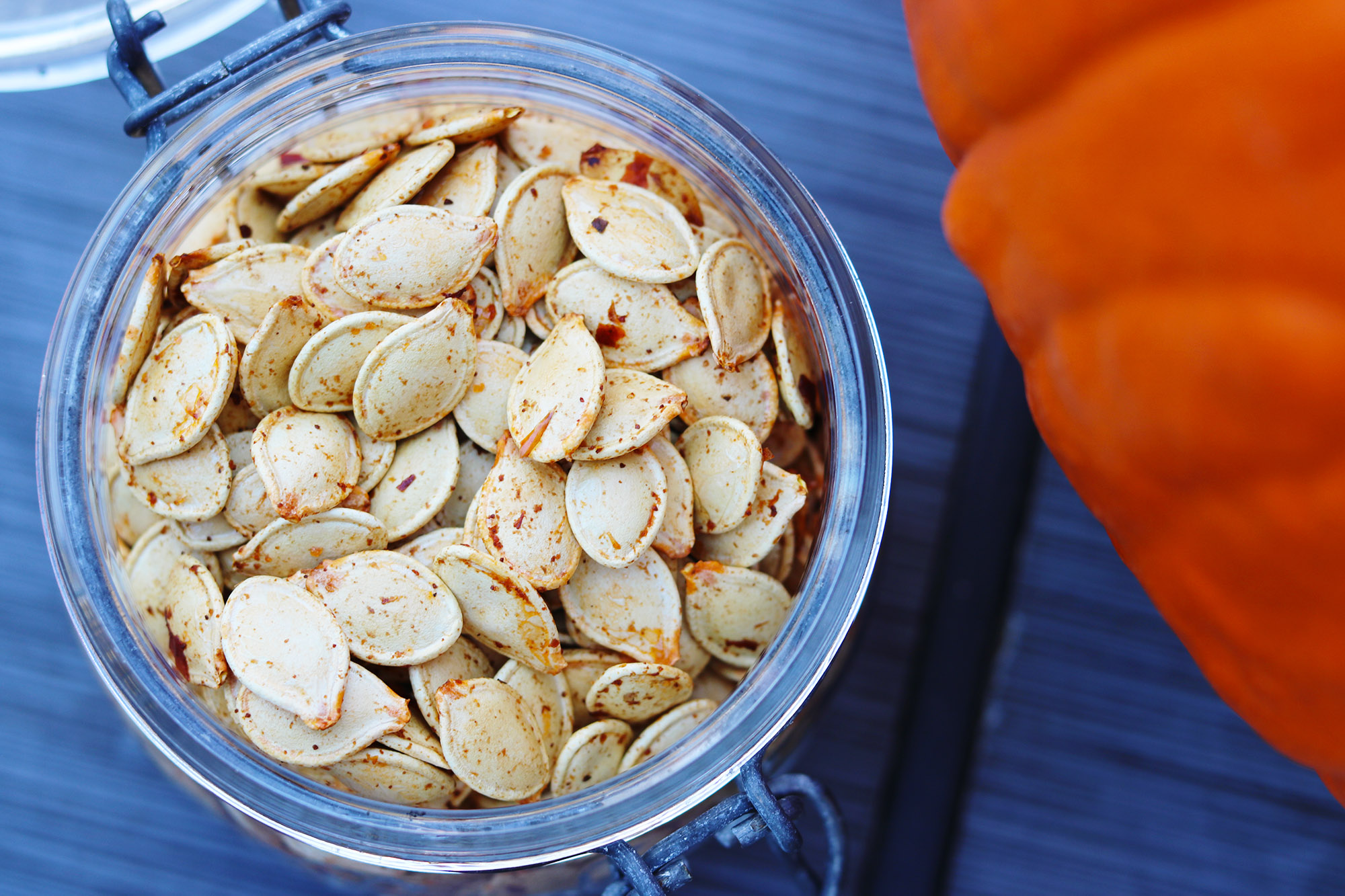 Recipe: Harissa Roasted Pumpkin Seeds