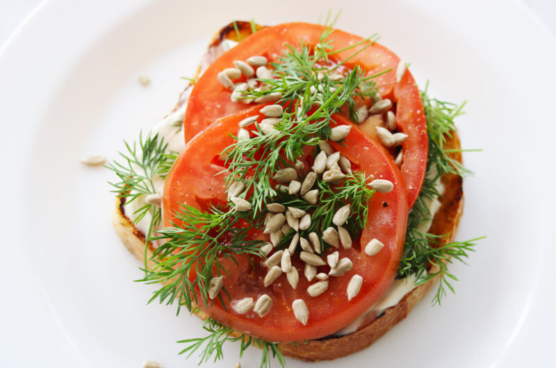 Open-faced Tomato Sandwich