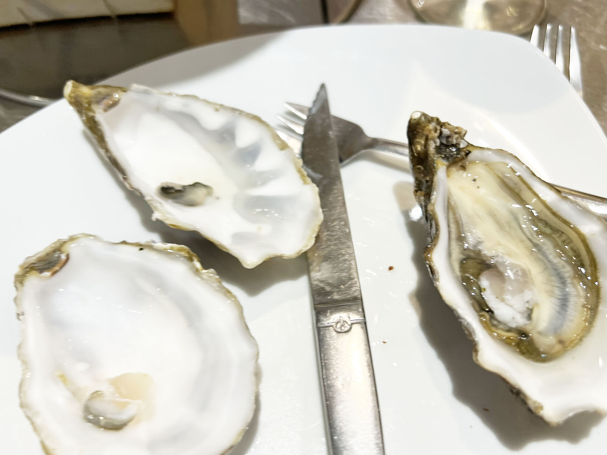 Paris: Opium La Cabane - Oysters and Pink Shrimp