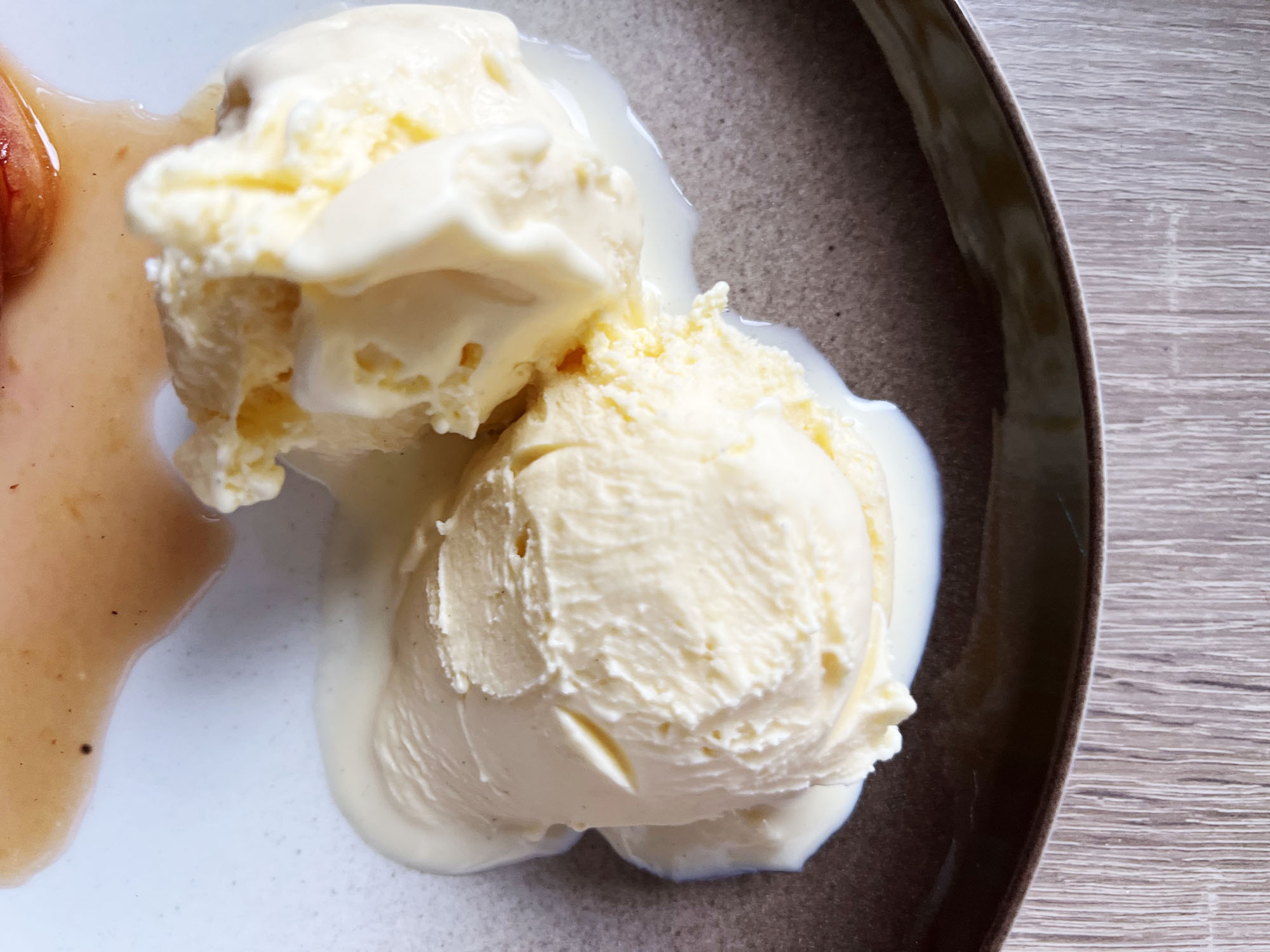 Recipe: Frozen Custard with caramelized peaches