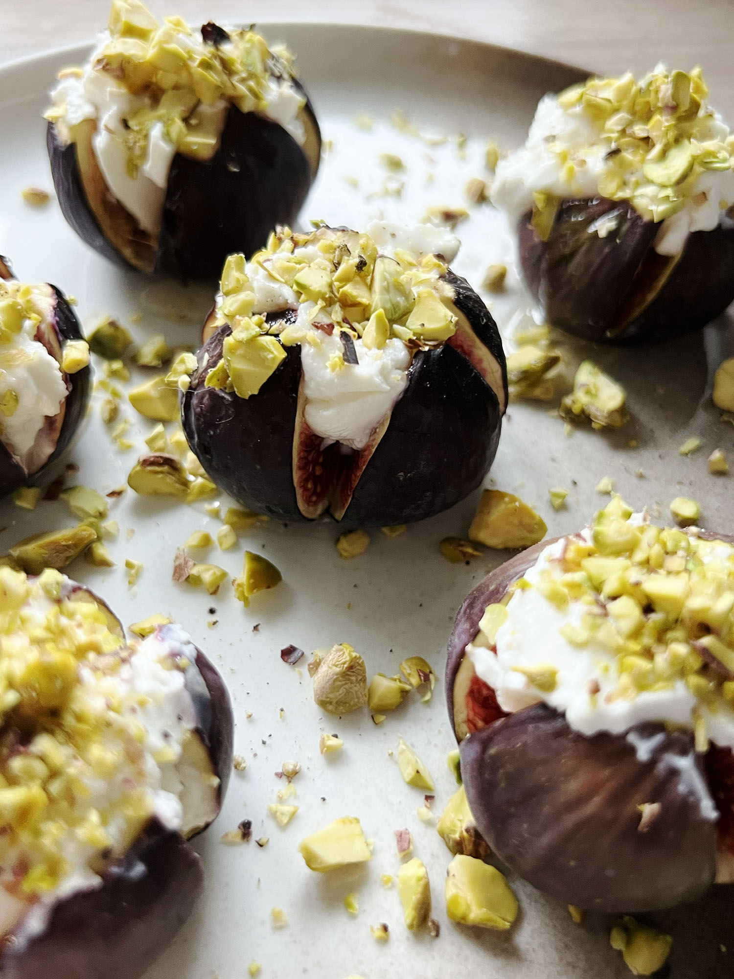 Recipe: Baked Figs with Goat Cheese, Honey, and Pistachios