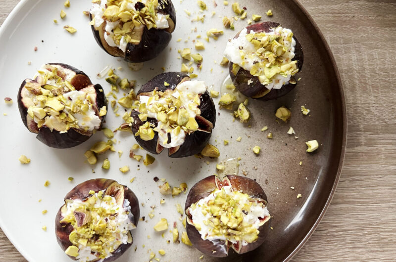 Recipe: Baked Figs with Goat Cheese, Honey, and Pistachios