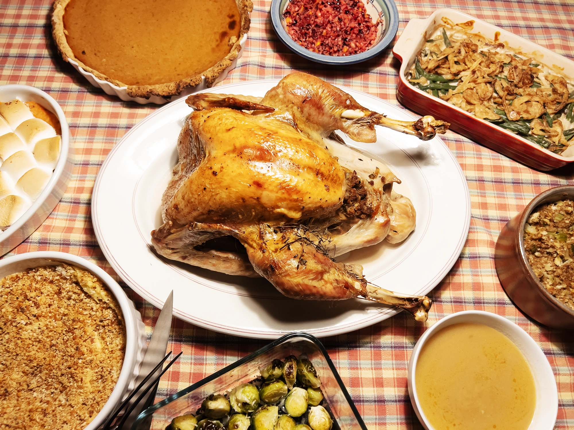 Recipe: Oven Roasted Turkey - Wet Brined and Stuffed