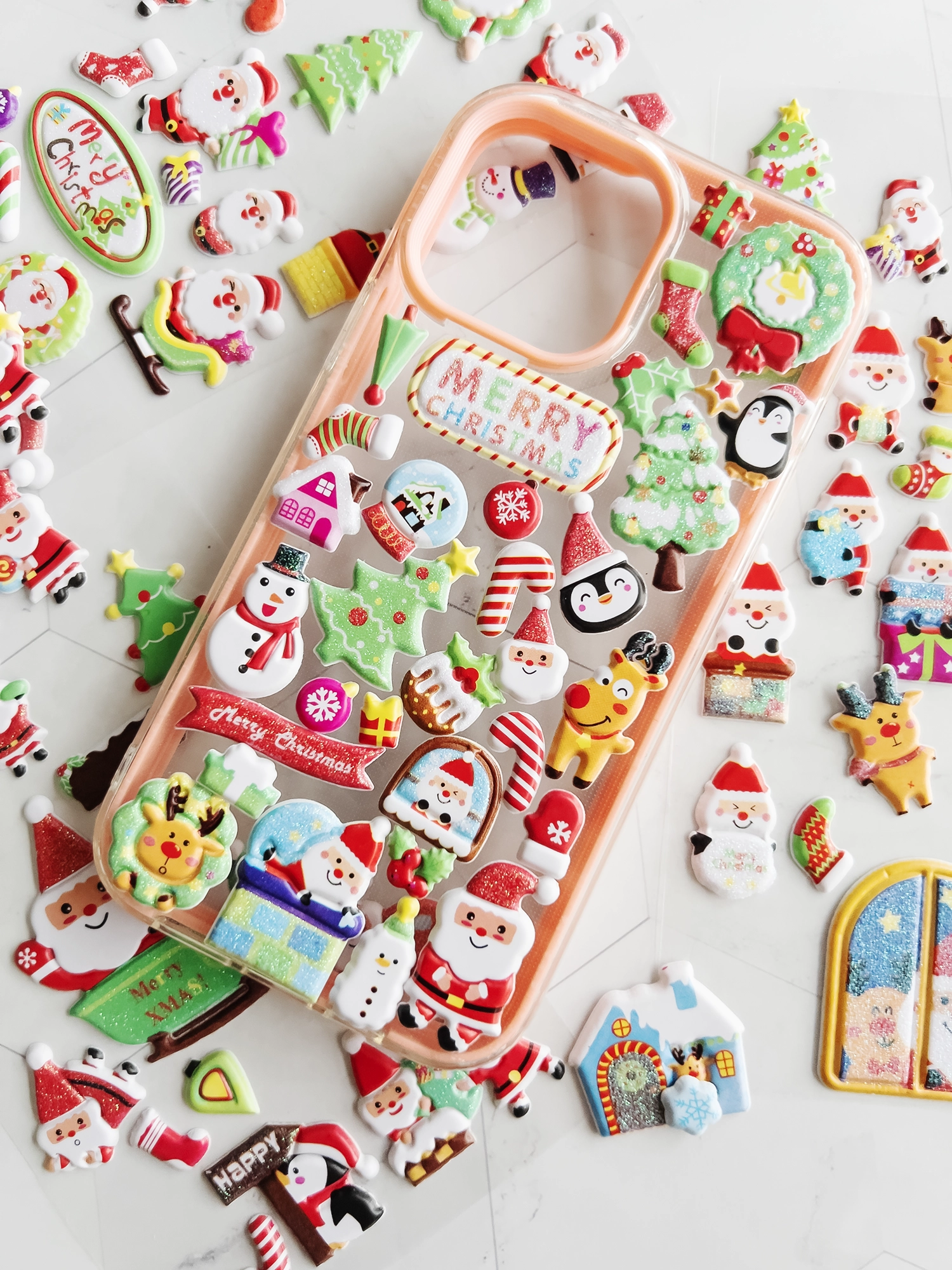 Christmas sticker phone