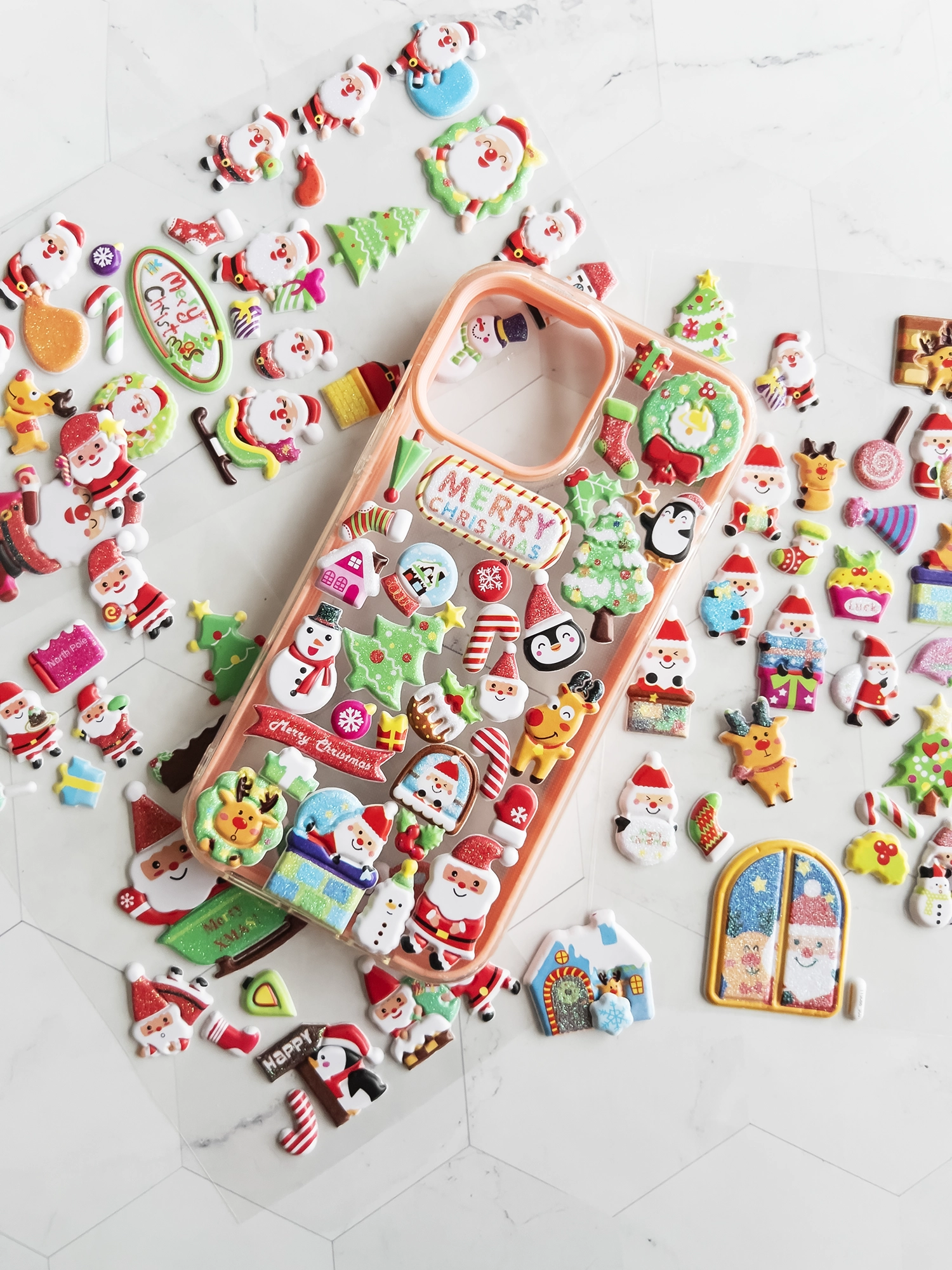 Christmas sticker phone