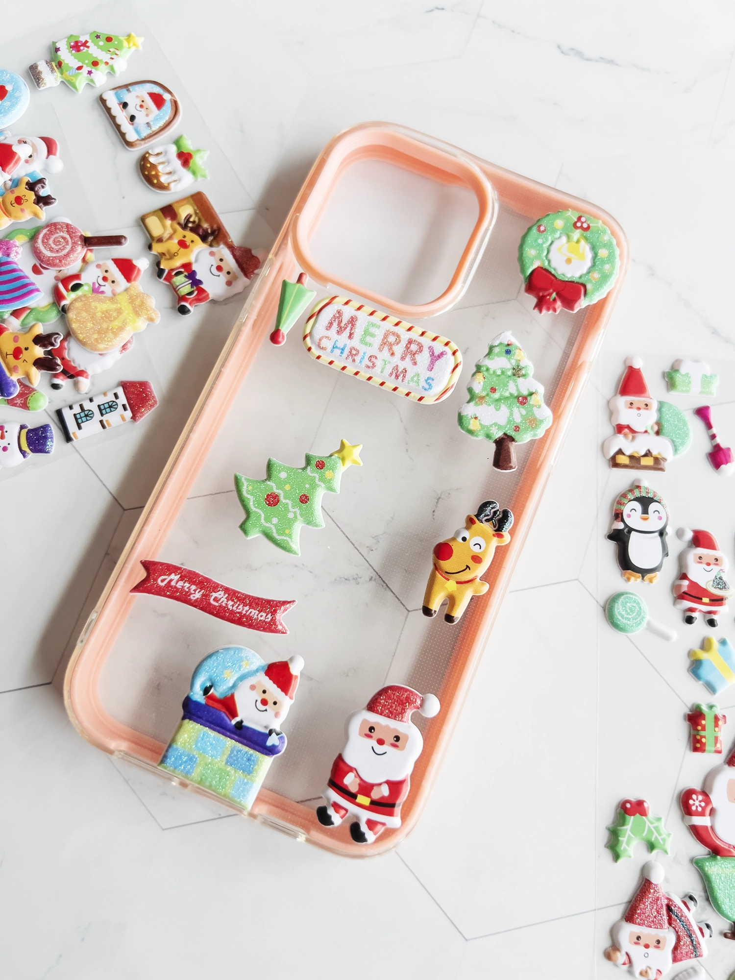 Christmas sticker phone
