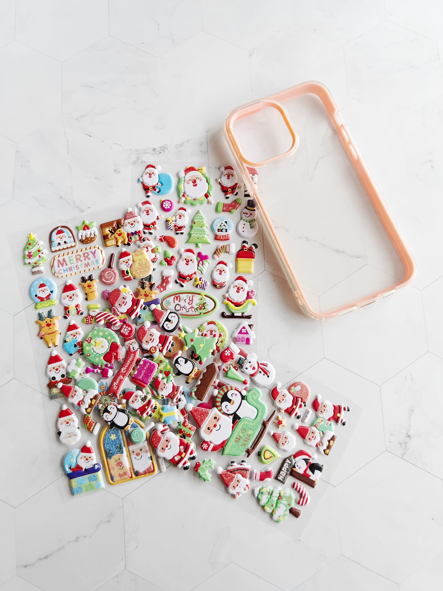 Christmas sticker phone