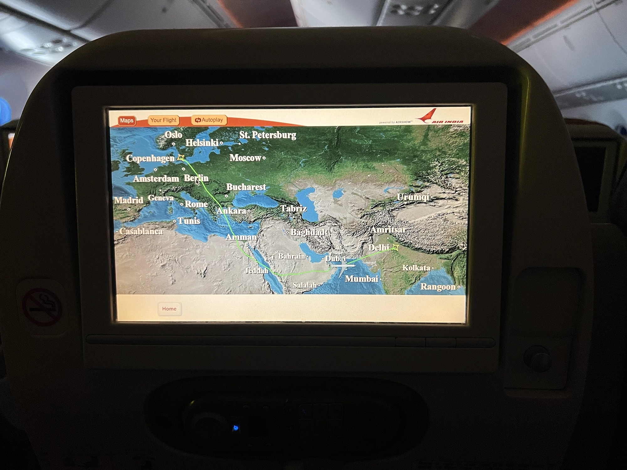 Copenhagen to Bangkok with Air India: A really nice flight