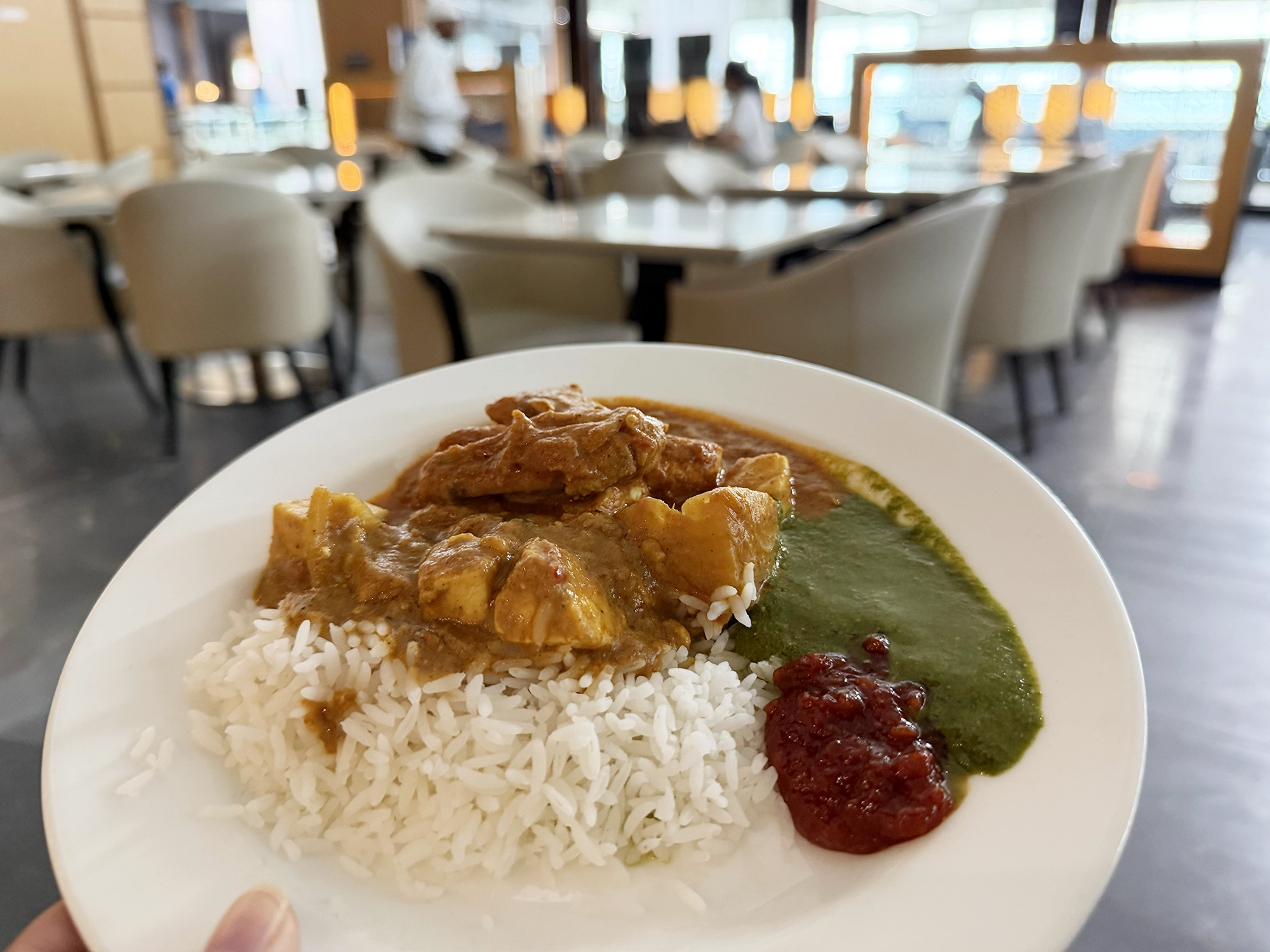 The Encalm Lounge in Delhi Airport: Really good food and Masala Chai