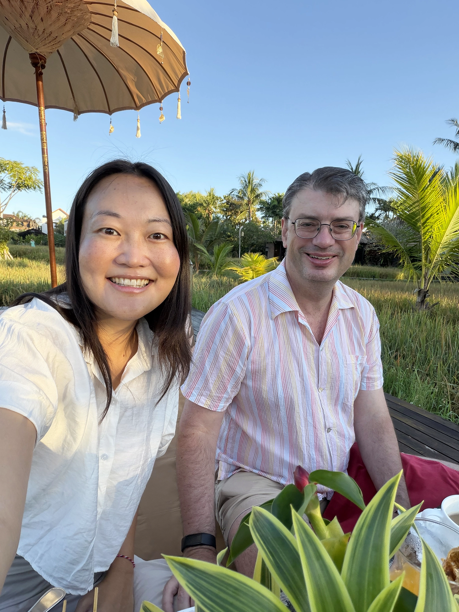 Breakfast in the rice fields, Plataran, Ubud Blog