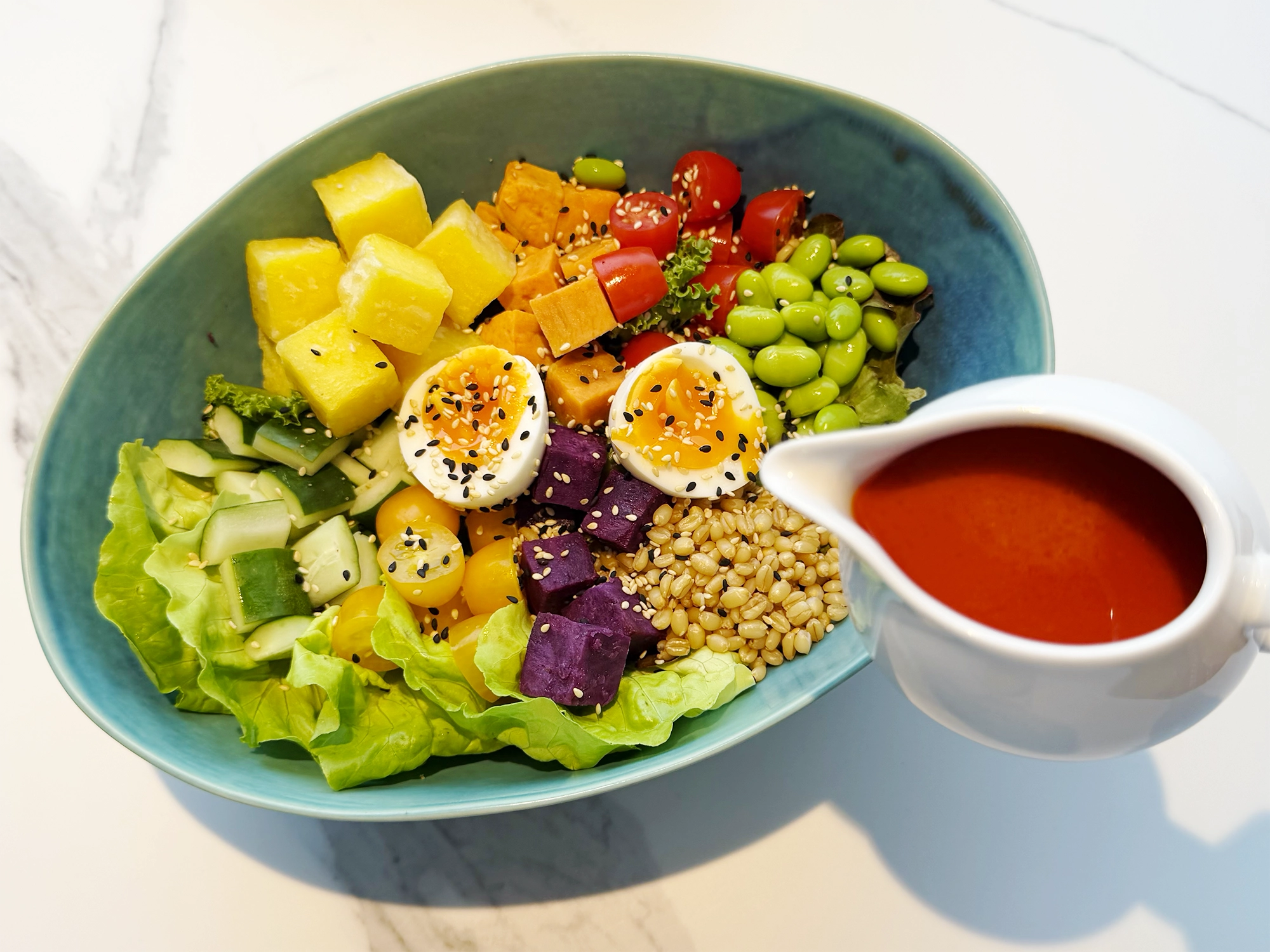 Recipe: Rainbow Salad with Khao Soi Dressing