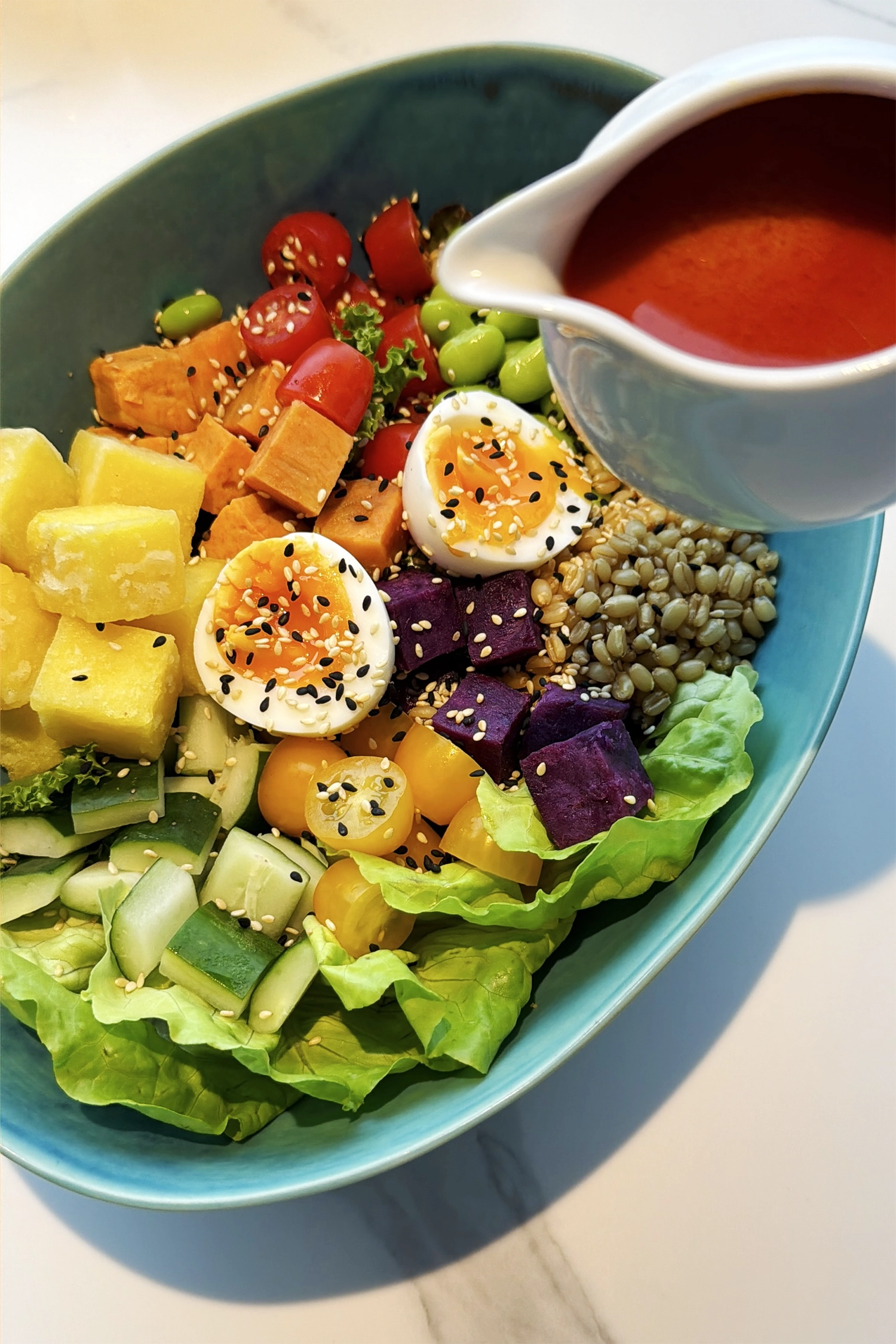 Recipe: Rainbow Salad with Khao Soi Dressing